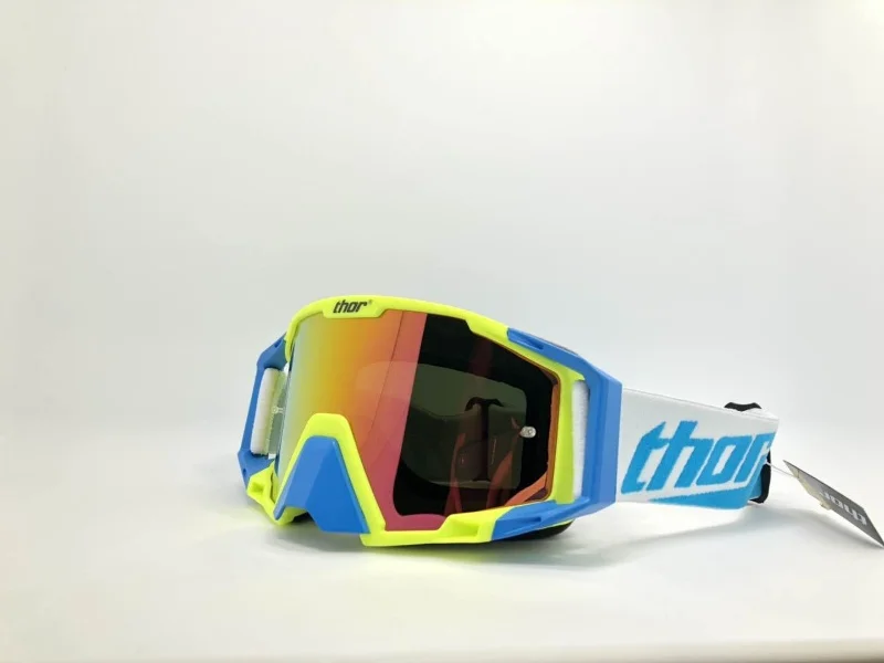 Очки для мотокросса MX внедорожные мотоциклетные шлемы, лыжные спортивные очки, мотоциклетные очки, набор - Цвет: Небесно-голубой