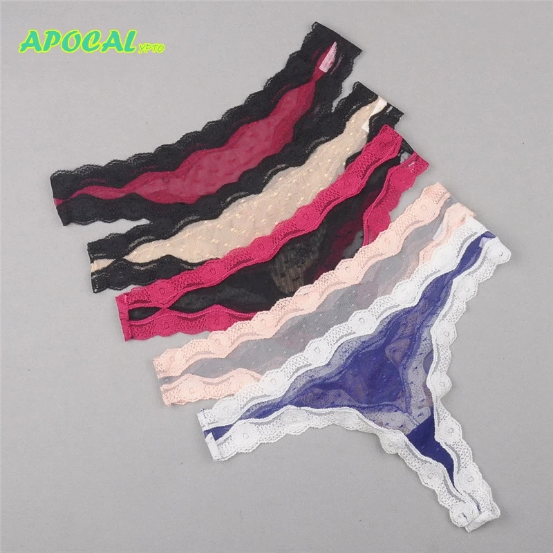 Плюс сексуальные кружевные стринги женские Эротическое белье трусики