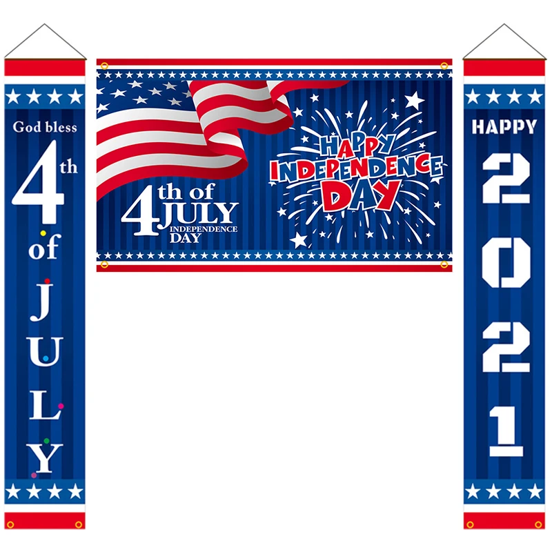 Флаг 4 июля по случаю Дня независимости празднование американского баннера