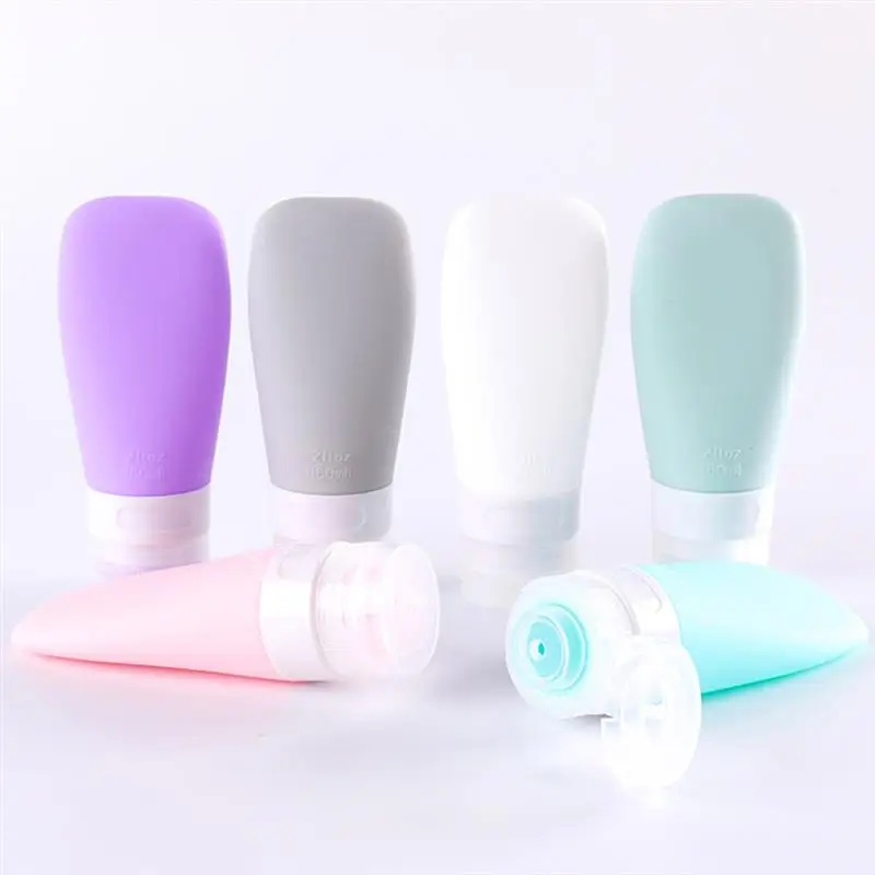 

Travel Bottles Portable Silicone Empty Bottles Leak Proof Squeezable Packaging Tubes Refillable For Shampoo Conditioner Lotion