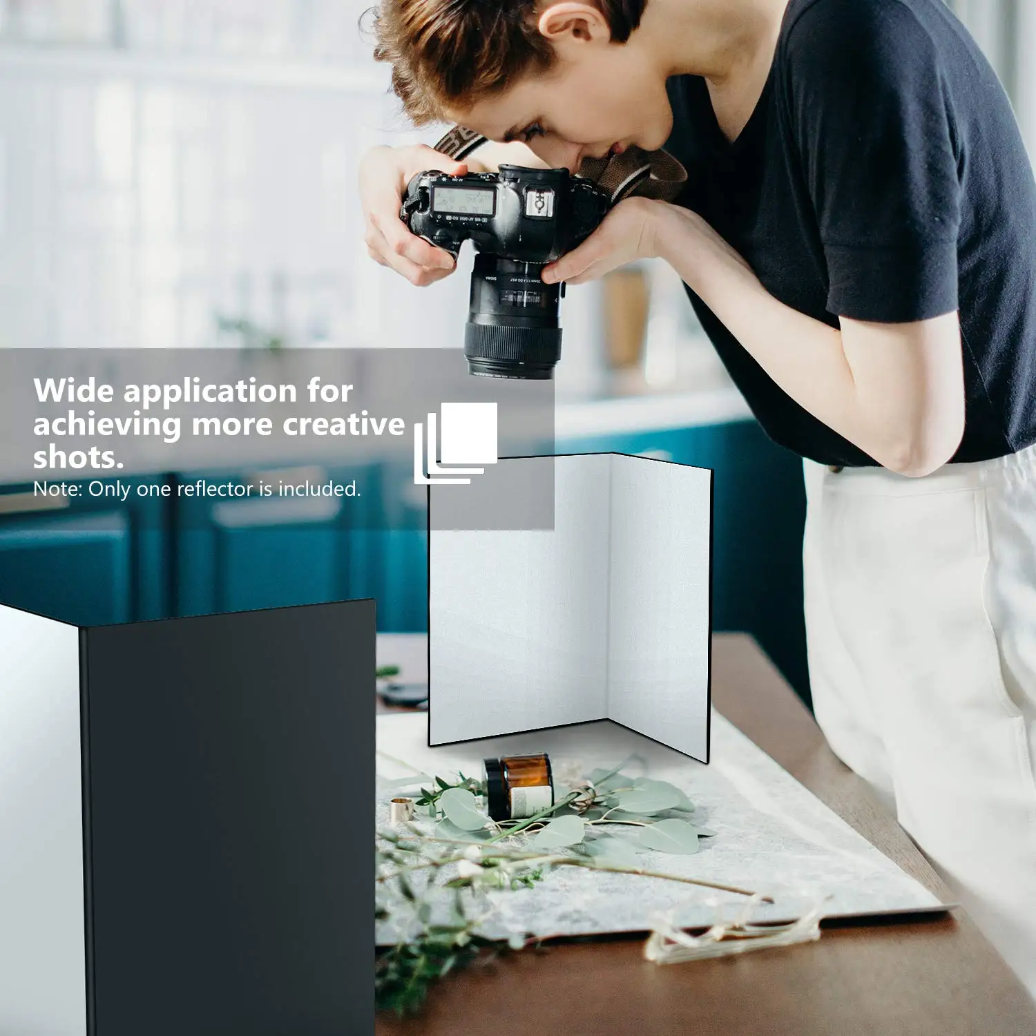 

1 PCS A3 Photography Light Reflector For Photo,3 In 1 Light Diffuser Folding Reflective Cardboard Black Silver White