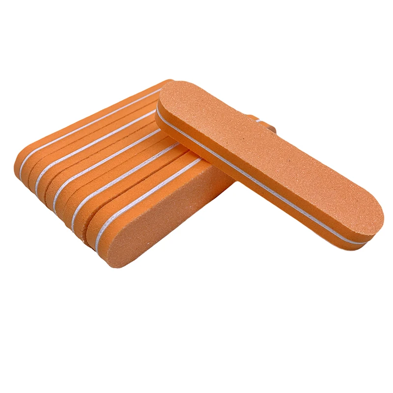 Orange 20 шт./лот красочная Губка для полировки ногтей блок двухсторонняя моющаяся шлифовальная Полировка Шлифовка мини пилки для ногтей маникюрные инструменты - Цвет: Orange