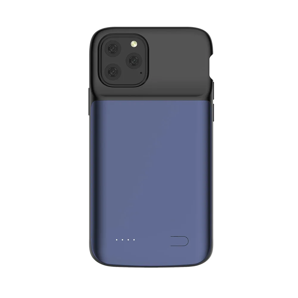 Синий Для iphone 11 11 Pro 11 Pro Аккумулятор max зарядное устройство чехол Ультратонкий портативный Банк питания - Цвет: Синий