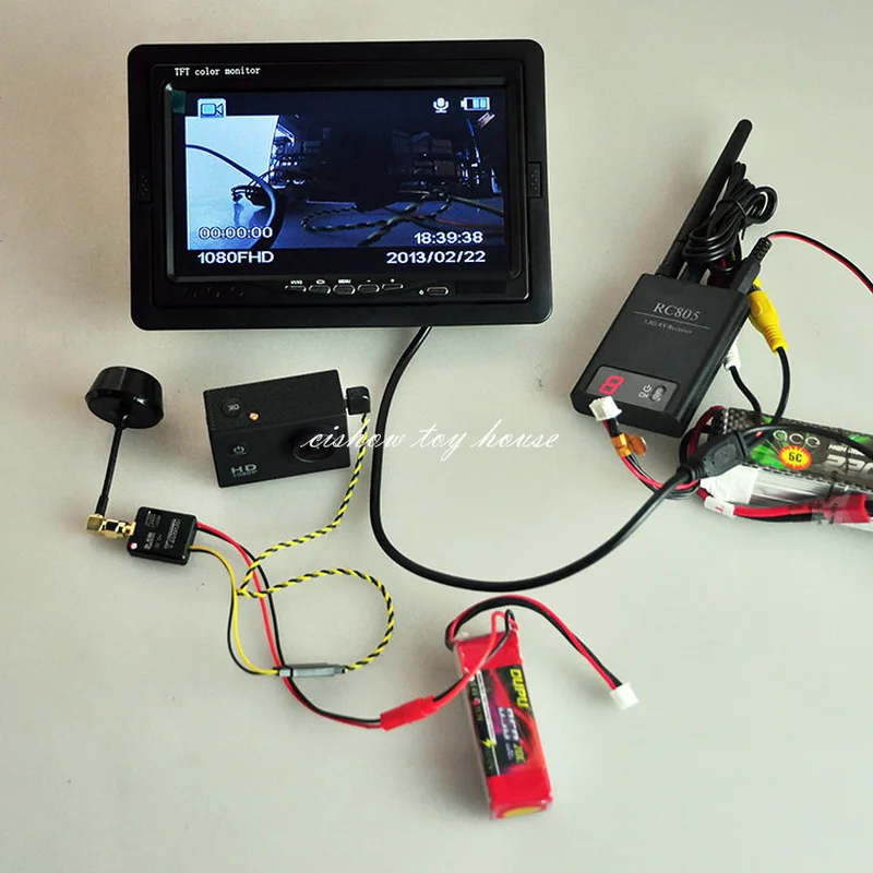 RC 5 8G 32ch 600mw супер мини передатчик TX с грибной антенной Телеметрия для Gopro Hero3/4 Mobius