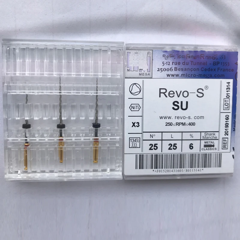 3 шт. стоматологический Revo S роторный файл Endo двигатель корневой канал Niti файлы 25 мм SC1 SC2 SU