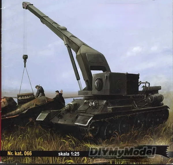 DIYMyModeI-veh&iacute;culo de mantenimiento de tanques de la Uni&oacute;n jt-34, KIT de modelo de papel hecho a mano, rompecabezas de juguete hechos a mano, accesorios de pel&iacute;cula-0