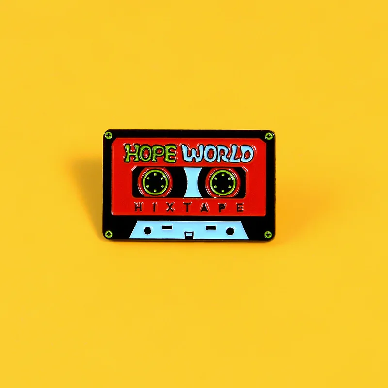 Эмалированная булавка Hope World красная бейдж-лента брошь джинсовая одежда модная