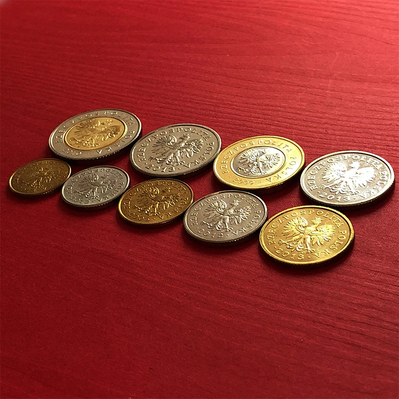 Набор из 9 оригинальных монет Польша|Безвалютные монеты| |