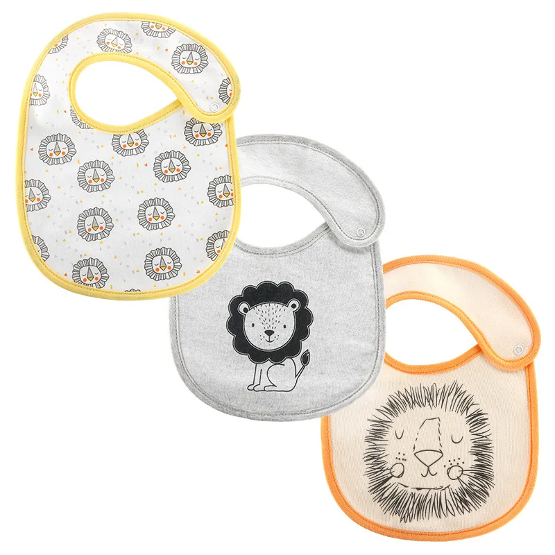 

3 шт./лот Новое Детское слюнявчик новорожденный мультяшный водонепроницаемый слюнявчик полотенце в виде льва хлопковое детское Слюнявчик