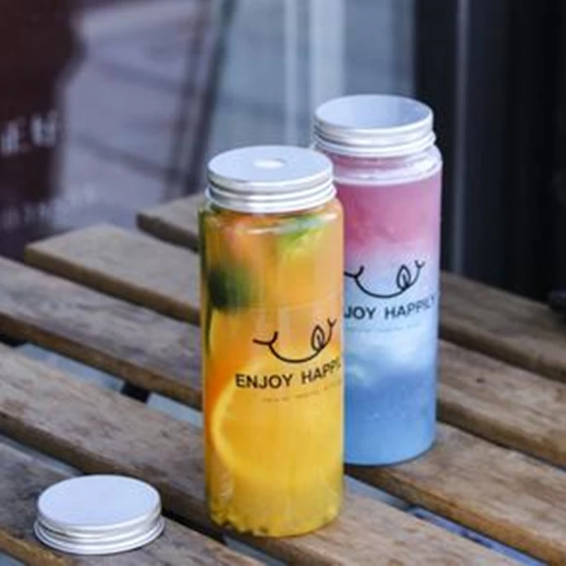 10 шт./лот чашка для молока и чая пластиковая бутылка напитков с креативным