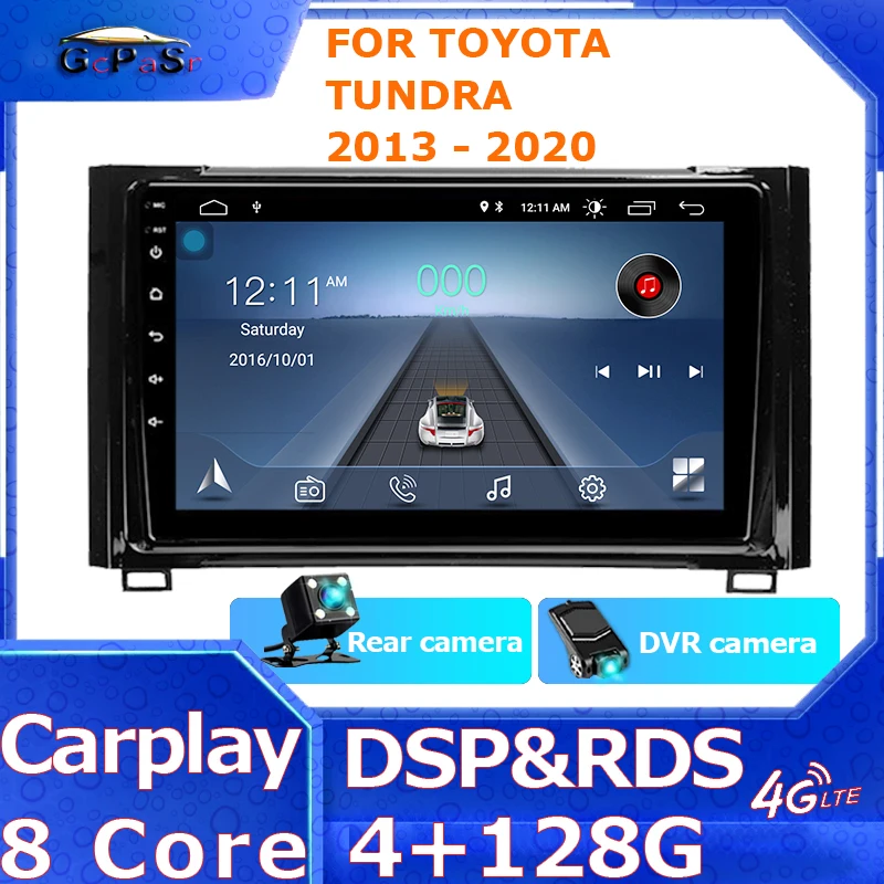 Авторадио с сенсорным экраном автомагнитола видеоплеер для Toyota Tundra XK50 2013 2014 2015 2020