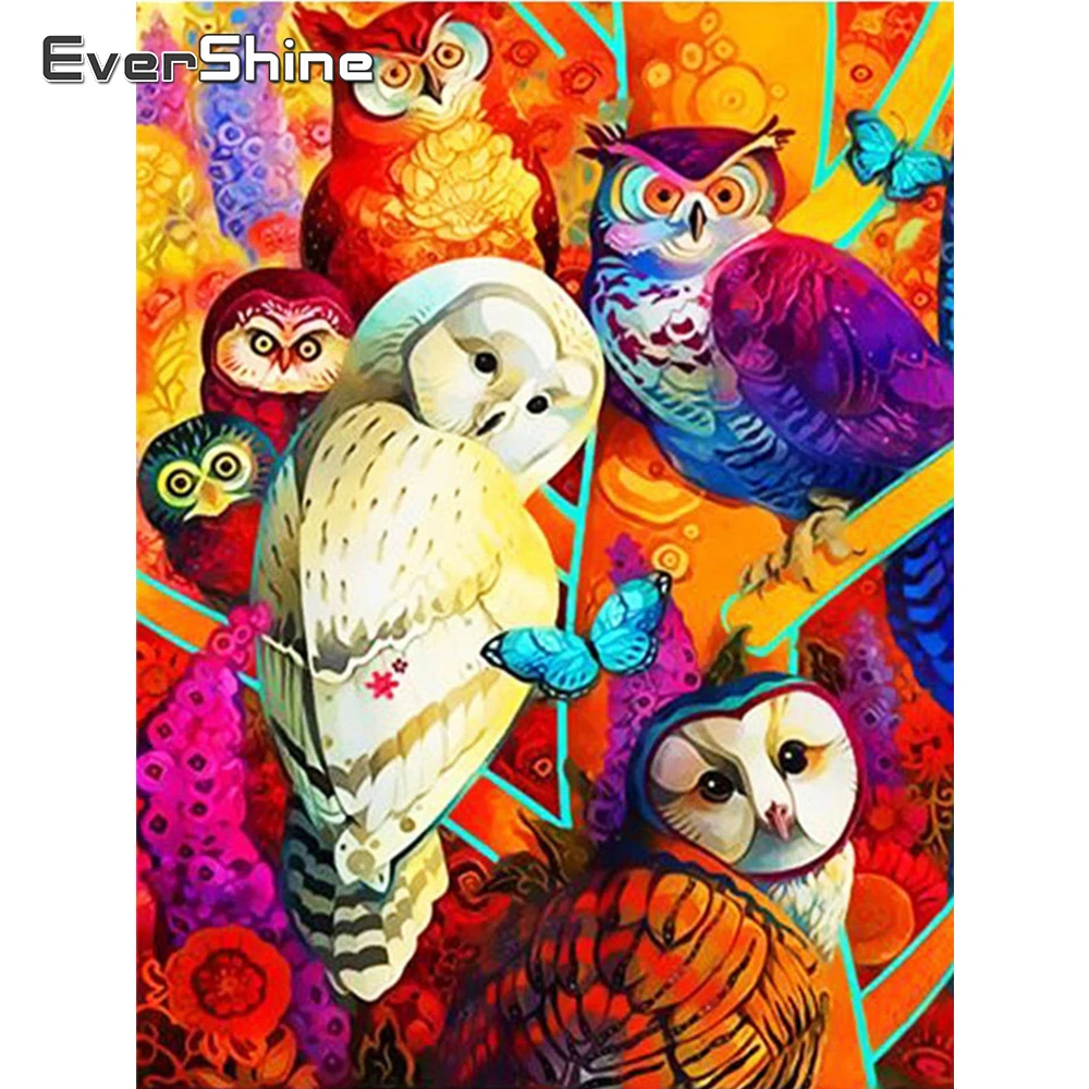 

EverShine алмазная живопись сова картина Стразы Алмазная вышивка животное вышивка крестиком Мозаика вышивка настенное искусство