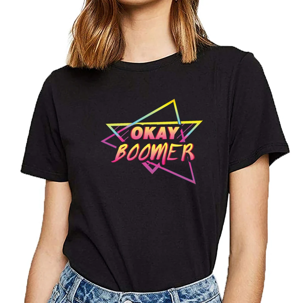 Женские топы футболка забавная белая женская boomer memes на заказ|Футболки| |