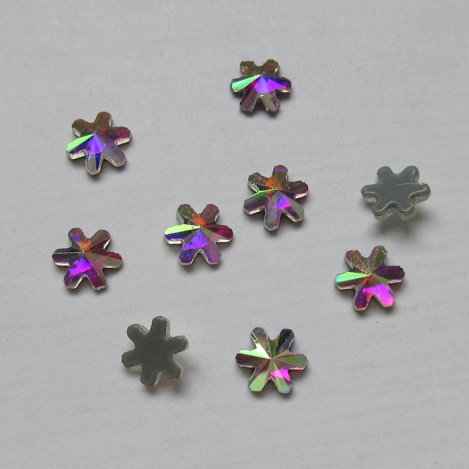 6 мм Снежинка Кристальные бусины с плоской задней частью горячая фиксация Стразы