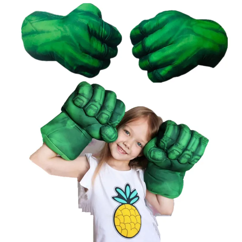 2PC Kid Avenger Endgam Incredibl Superhero Figure Spider Ma/Hulks Toys boxing Gloves Hulk Boy Halloween Gift | Тематическая одежда