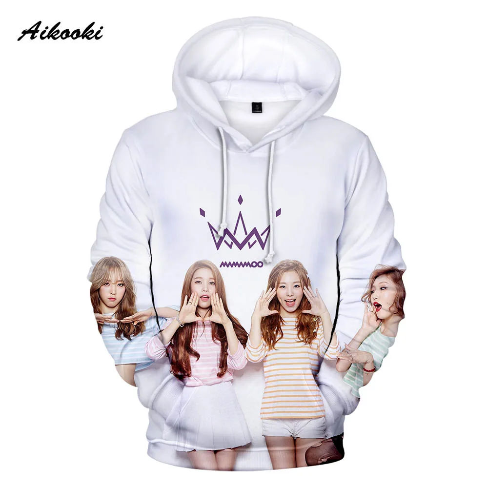 Мужские и женские толстовки K-POP MAMAMOO с капюшоном хлопковые свитшоты K-Pop группа