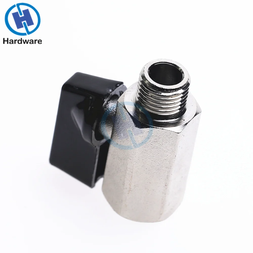 1 шт. мини латунный шаровой клапан 1/2, 1/", 1/8" BSP штыревой к женскому воздушному компрессорному клапану