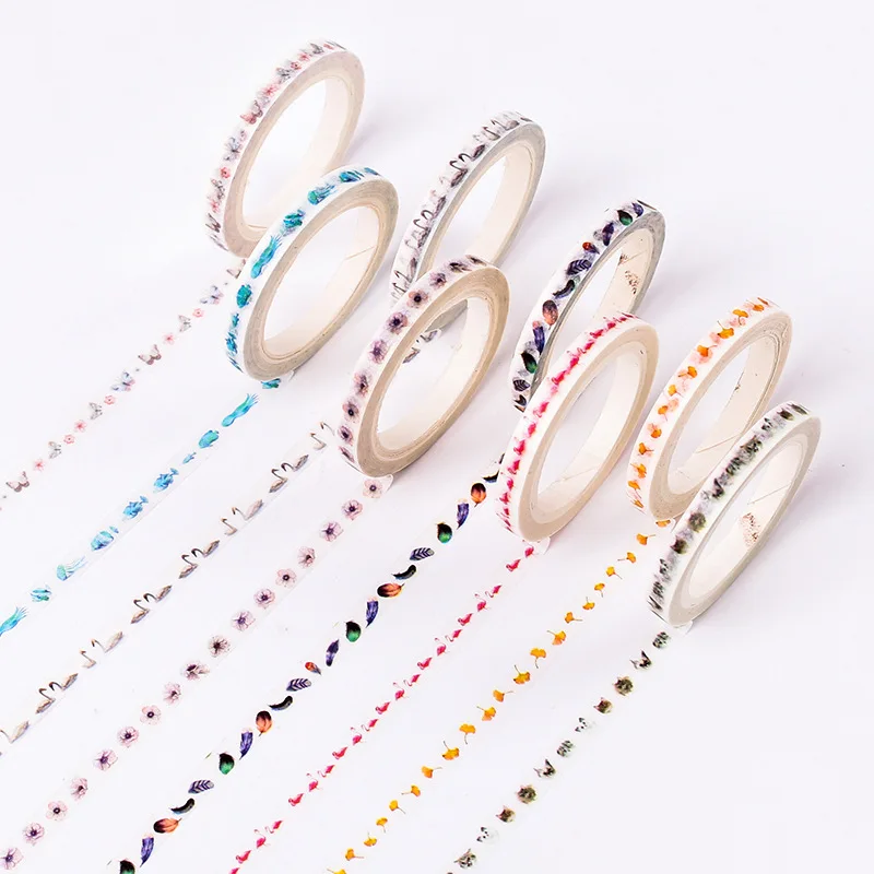 4 шт./лот 7 м DIY милые декоративные скотч клейкая лента для маскировки цветов