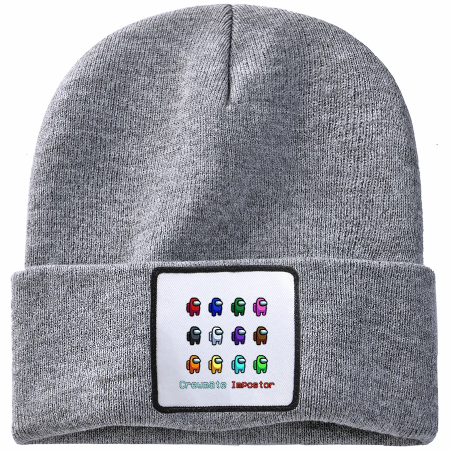 

Game New Game Crewmate Impostor Knitted Hat Skateboard Skull Cap Winter Autumn Warmer Ribbed Cuffed Melon Caps Slouchy Bonnet