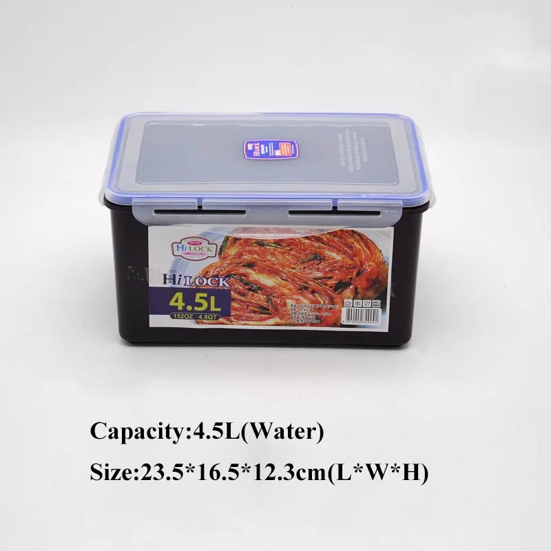 4.5L Корея острая капуста Pickle коробка свежий кимчи коробка Еда закрытый ящик для хранения Контейнер-холодильник Холодильный ночное Красители маринованный Jar - Цвет: 4.5L