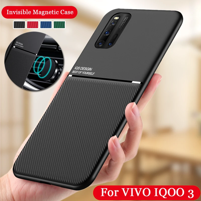 

Противоударный чехол для Vivo IQOO 3, 5G, силиконовый чехол-накладка для Vivo IQOO 3, магнитный держатель для автомобиля, защитный чехол