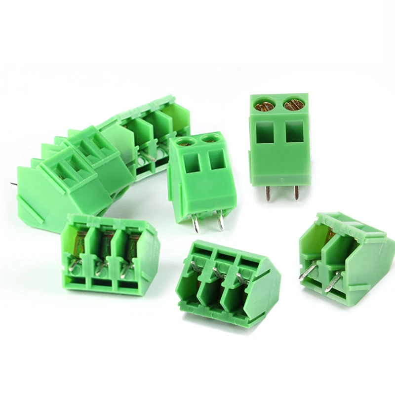 

5pcs KF103 screw type PCB terminal block 5.0MM pitch 300V / 10A can be spliced 2P / 3P / 4P / 12P