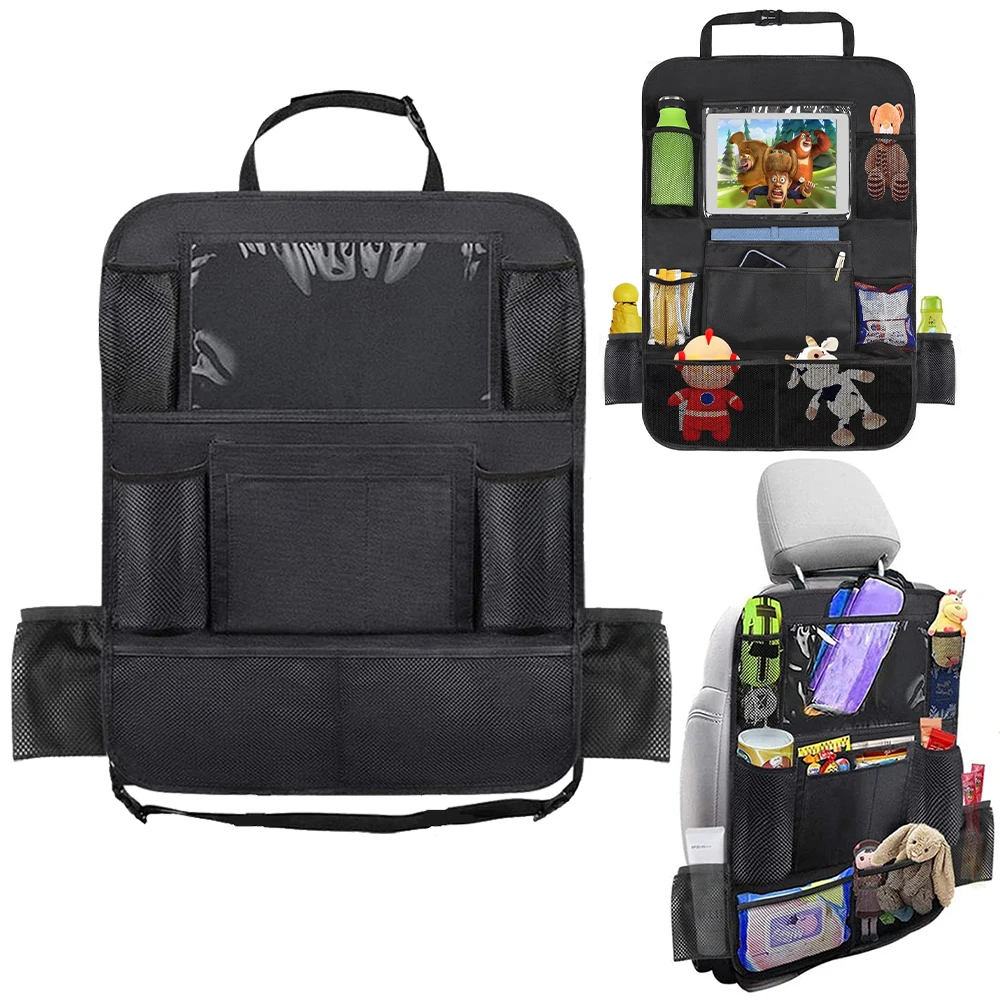 

Anti-Kick Car Backseat Organizer With Touch Screen Tablet Holder Storage Pockets Car Seat Back Protectors Car Accessories