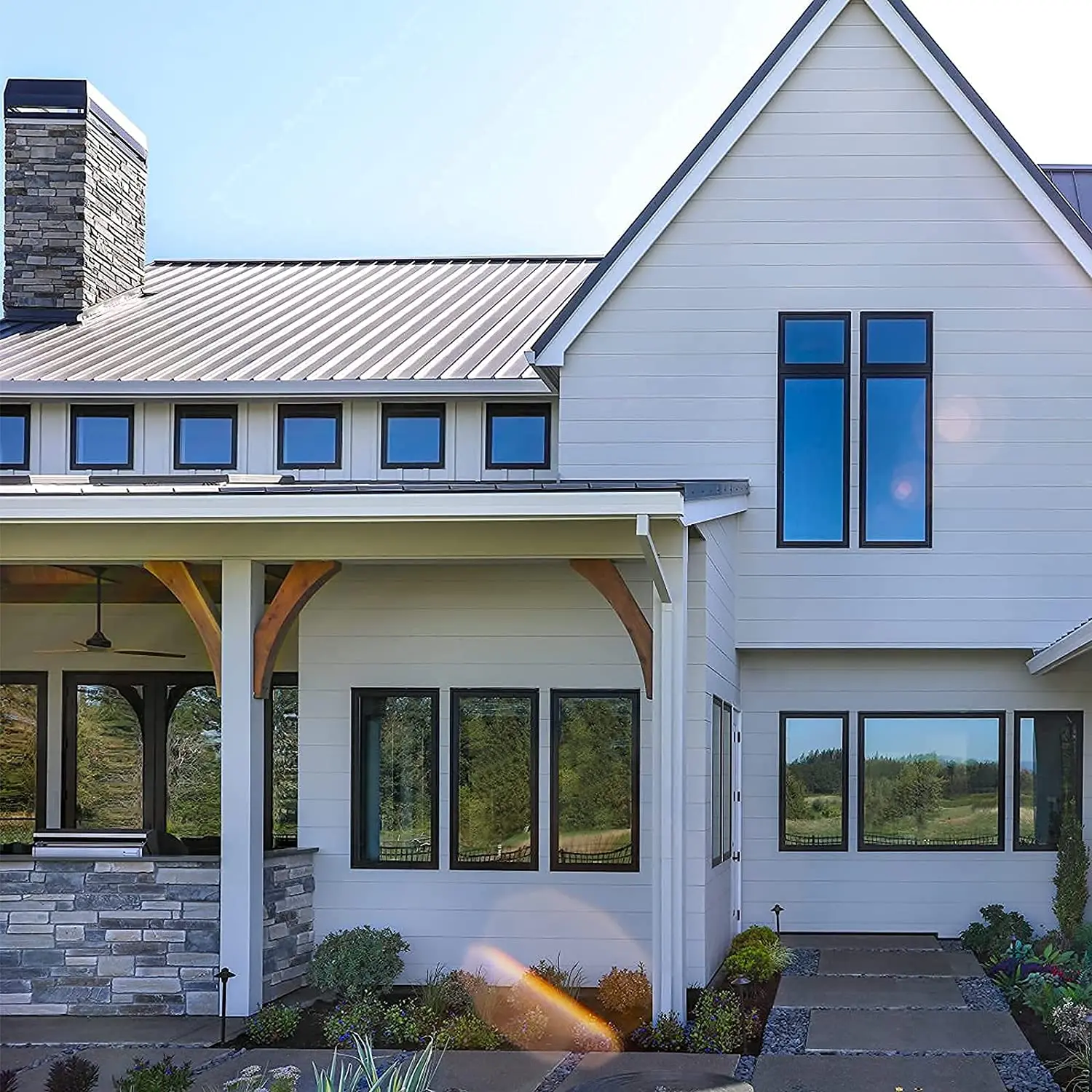 Односторонняя конфиденциальная оконная пленка с зеркальным эффектом дневное