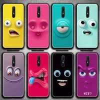 3d funny face phone case for oppo a5 a9 2020 reno2 z renoace 3pro a73s a71 f11