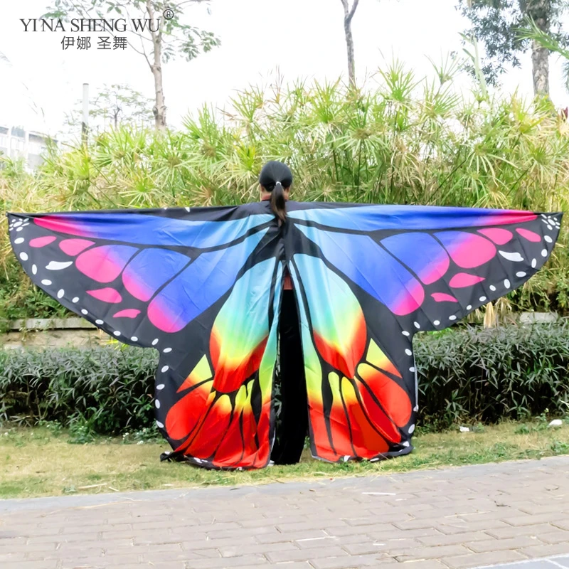 

Крылья бабочки цветное крыло для взрослых женщин танец живота Isis Аксессуары Для Танцев Живота Болливуд костюмы для девочек Bellydance No Sticks