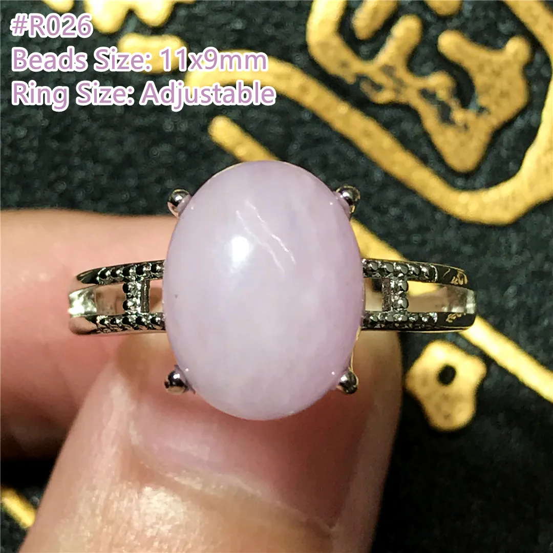 

Кольцо из натурального фиолетового кунцит для женщин и мужчин, подарочные украшения с кристаллами, серебро 11 Х9 мм, бусины, кошачий глаз, дра...