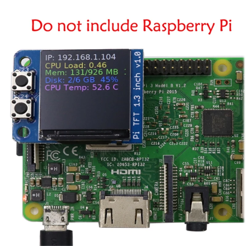 Для Raspberry Pi Mini TFT ЖК-дисплей 1 3 дюйма 240X240 IPS для дисплей | Компьютеры и офис