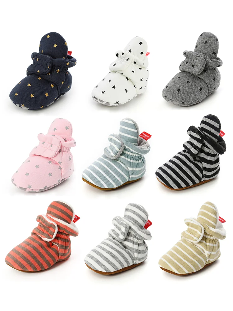 aliexpress.com - Baby Socks Shoes Boy Girl Stripe Gingham Newborn Toddler First Walkers Booties Cotton Comfort Soft Anti-slip Infant Crib Shoes