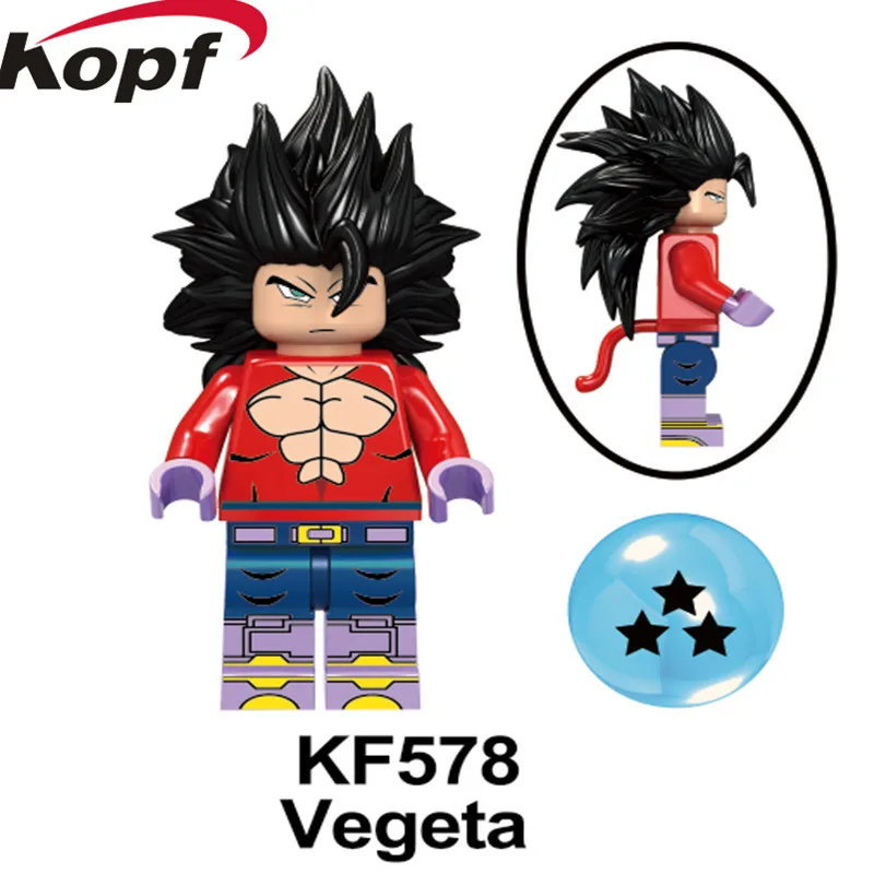 KF578 Without Box Одиночная строительные блоки Dragon Ball серия кирпич Broli Son Goku Torankusu Gogeta фигурки для детской коллекции игрушки KF6098 - Цвет: KF578 Without Box