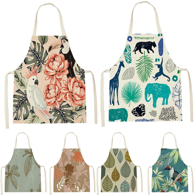 1 шт тропические джунгли Для женщин фартук для дома декоративные Кухня шеф-повара