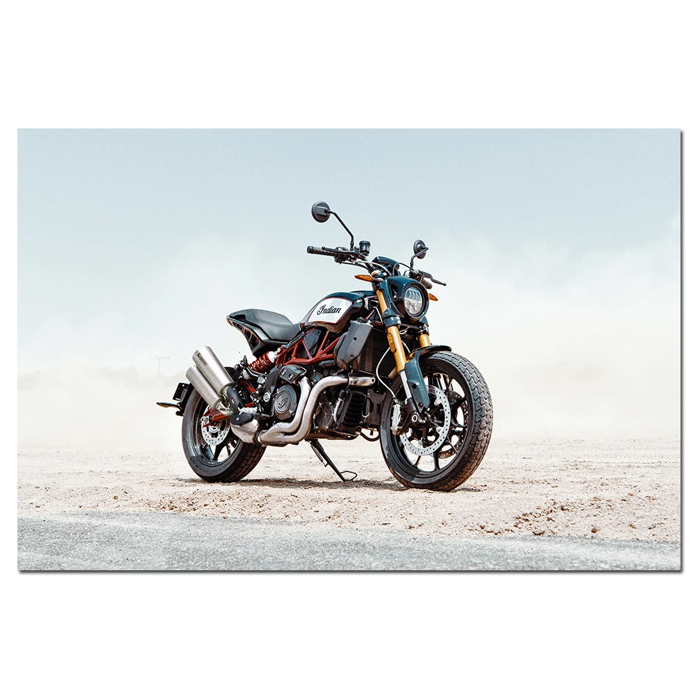 Wall Art постеры печати на холсте индийский FTR1200 S мотоциклы сделай сам в рамке
