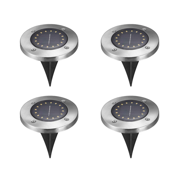 4 шт. Светодиодная лампа для лужайки на солнечной батарее 8 12 16LED Солнечная энергия