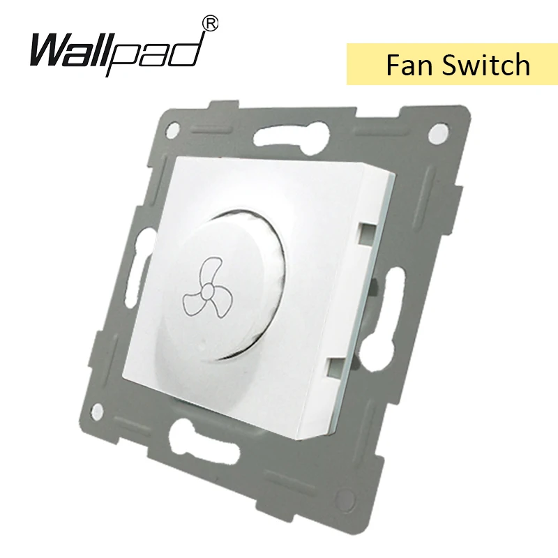 Fan Switch DIY ЕС функциональный ключ для модуля белый кнопочный переключатель и розетка с когтями монтажный Wallpad L6 серии - Цвет: Fan Switch