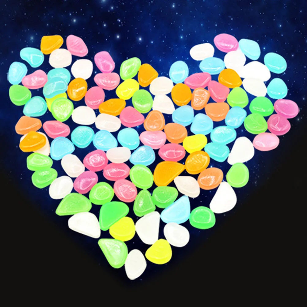 Светящиеся камни флуоресцентные яркие светящиеся для украшения аквариума сада