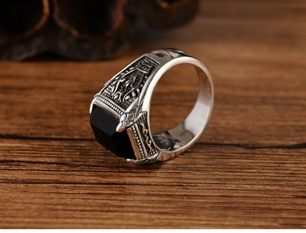 925 пробы серебряные ювелирные изделия куртка из искусственной кожи черный агат