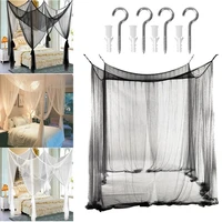 summer black white mosquito net elegant lace netting quarto doors for double king size bed protection children