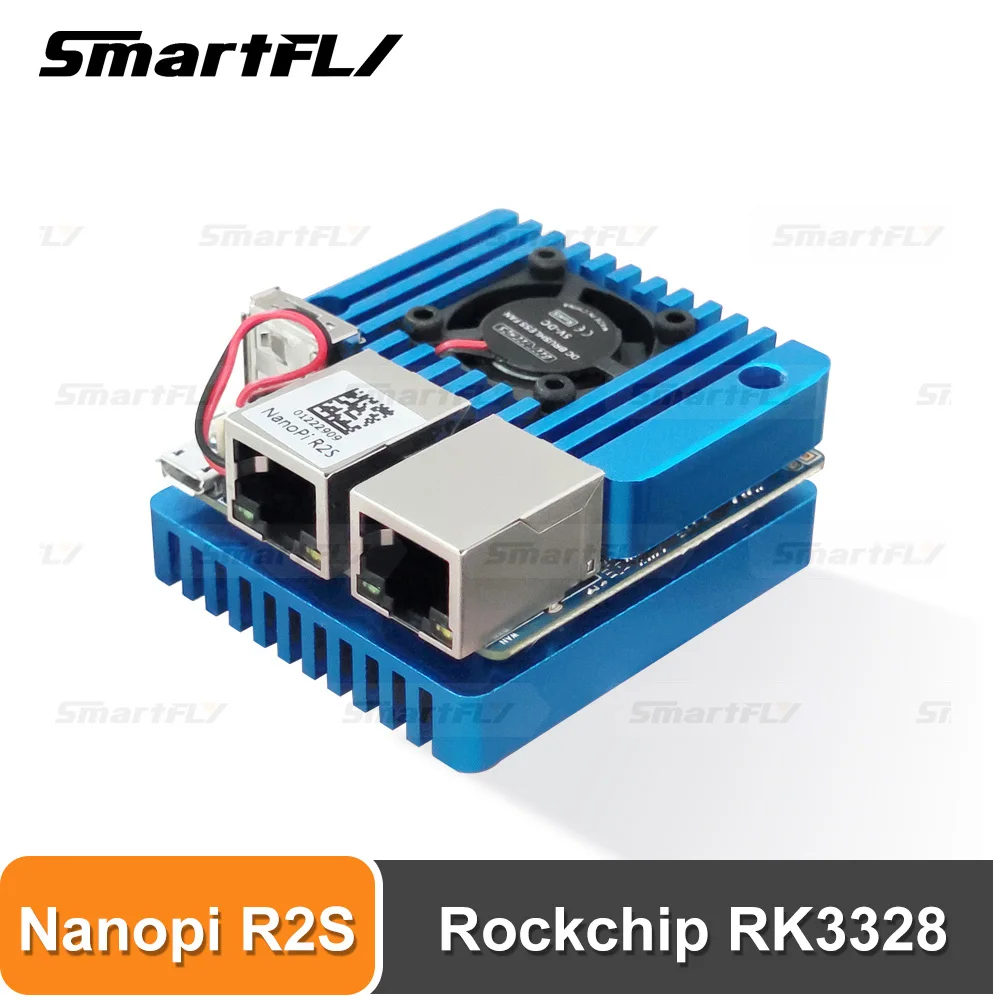Портативный мини роутер FriendlyElec Nanopi R2S OpenWRT с портами Ethernet двумя Гбит/с 1 ГБ DDR4 на