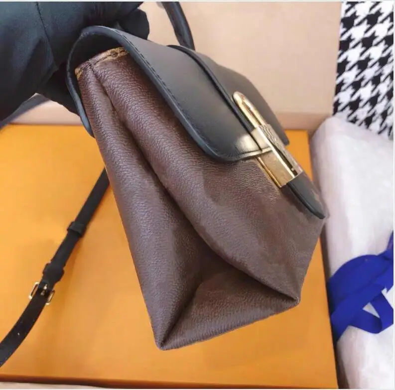 

High Quality Genuine Leather LOCKY BB presbyopia Totes lock postman bag portable female handbag Shoulder Bags handbags