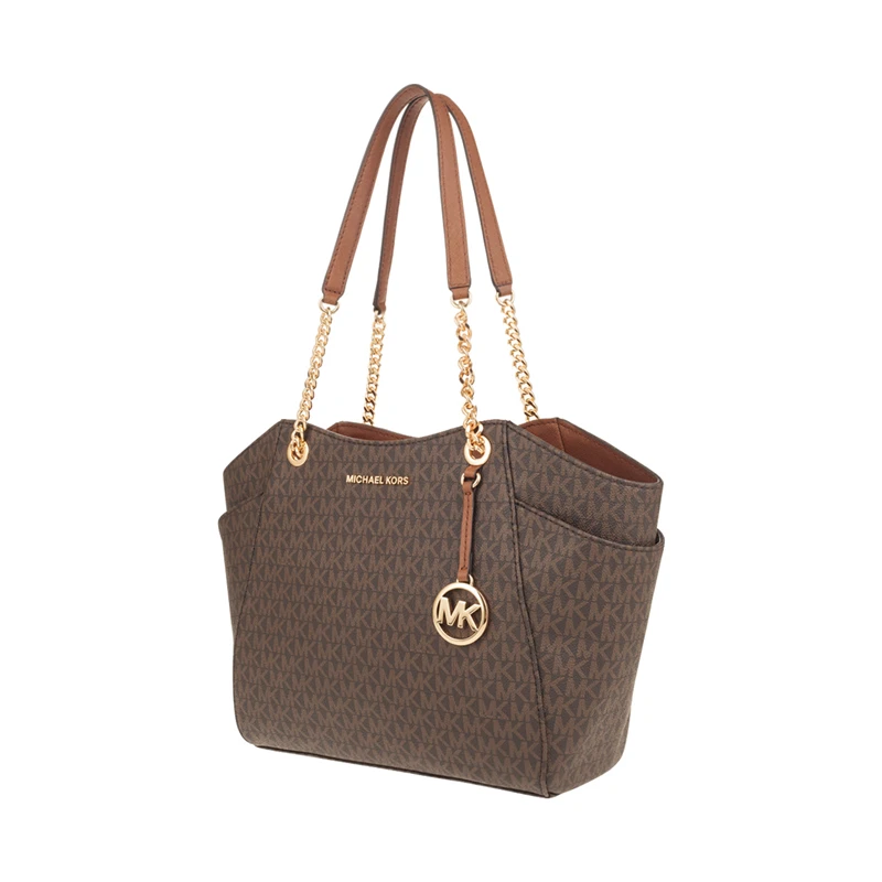 Authentic Original &amp Brand new Michael Kors Women's Bag Jet Set Travel Large Chain Shoulder Leather Tote Womens' pouch35T5GTVT3L|Сумки