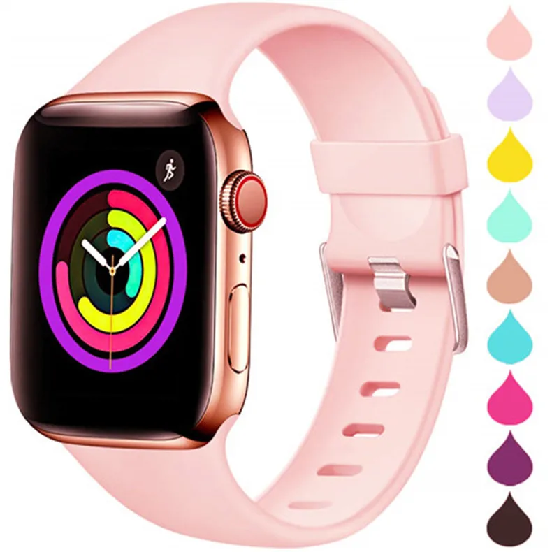 Спортивный ремешок для apple watch band 44 мм/42 мм apple watch 5 4 3 band iwatch band 5 4 3 2 correa 40 мм/38 мм браслет ремешок для часов