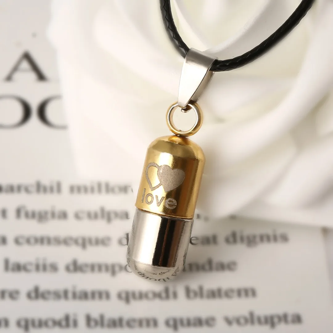 Shellhard пепельница Keepsake Neckalces винтажная металлическая урна Кремация любовь кулон в форме таблетки ожерелье для мужчин женщин ювелирные изделия
