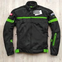 motorcycle oxfrod jacket for kawasa ki racing team motorbike off road mx atv dirt bike riding with protector black green