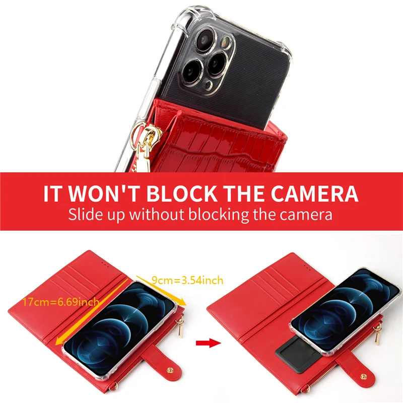 

Luxury Universal Crossbody Shoulder Bag Wallet Leather Card Stand Case for Samsung S21+ S20 S10 S8 S9 Note 20 10 8 9 A51 71 21S