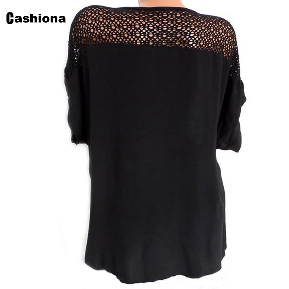 Новинка лета 2020 Элегантная блузка для отдыха женские кружевные топы с коротким