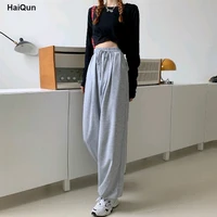 women gray sweatpants autumn new baggy fashion oversize sports pants balck casual loose trousers for female joggers streetwear